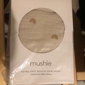 New mushie crib sheet